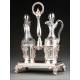 Decorative Blown Glass Vinaigrettes with Decorative Solid Silver Stand. 1830.