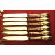 Extraordinary Modernist Style Cutlery in Solid Vermeil Silver. Germany. Ca.1900