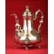 Extraordinary Large French Coffee Pot in Solid Silver. XIX Century