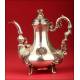 Extraordinary Large French Coffee Pot in Solid Silver. XIX Century