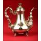 Extraordinary Large French Coffee Pot in Solid Silver. XIX Century