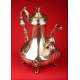 Extraordinary Large French Coffee Pot in Solid Silver. XIX Century