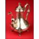 Extraordinary Large French Coffee Pot in Solid Silver. XIX Century