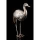 Stylized Crane Figure in Solid Silver Contrasted. Spain, Mid XX Century