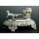 19th Century Spanish Silver candle snuffer. Beautifully carved and well preserved.