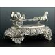 19th Century Spanish Silver candle snuffer. Beautifully carved and well preserved.