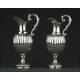 Pair of Spanish Solid Silver Jugs. Years 50 of the XX Century. 900 grams