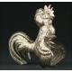 Hand Carved Solid Silver Rooster. Years 60 of S. XX. With gems in the eyes. 250 grams.