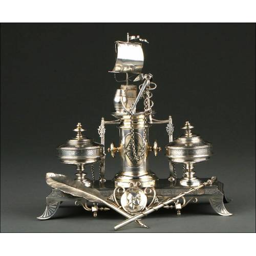 Silver Writing Desk, ca. 1900