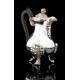 Impressive Solid Silver and Ebony Teapot. Contrasted. France, S. XIX