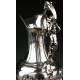 Important Solid Silver Ewer by Emile Hugo. Paris, circa 1860. Weight: 2,7 Kilos