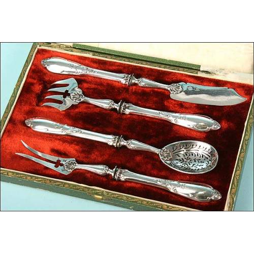 Set service in silver Louis XV, S.XIX.