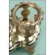 French Vinaigrettes, Solid Silver, XIX Century. Large size. Original glassware