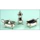 Set of Salt and Pepper Shakers. English Solid Silver. 1931