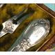 French Eight Cutlery Serving Set. Late 19th Century