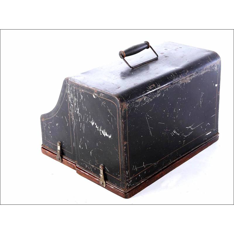 Vintage Knickerbocker Black Leather Salesman Case Tackle Box Medical…  Leather