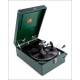 Elegant Antique Suitcase Gramophone His Master's Voice. Model 102C. Great Britain, 1939