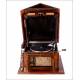 Very Rare Antique Mantel Gramophone with Cabin Shape. Germany, 1928