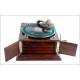 Very nice antique mantel gramophone in excellent condition. France, 1920's