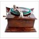 Very nice antique mantel gramophone in excellent condition. France, 1920's