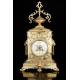 Antique Bronze Mantel Clock. France, XIX Century