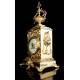 Antique Bronze Mantel Clock. France, XIX Century