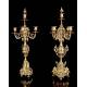 Antique Bronze Clock and Candlestick Set. France, XIX Century