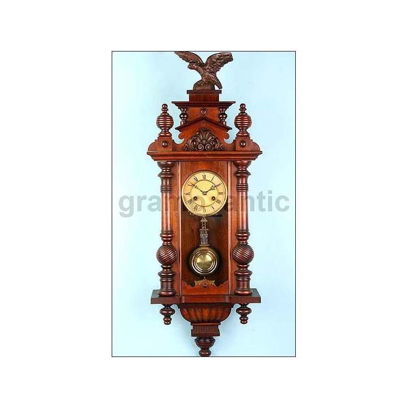 Fantastic wall clock with Junghans chime. 1890