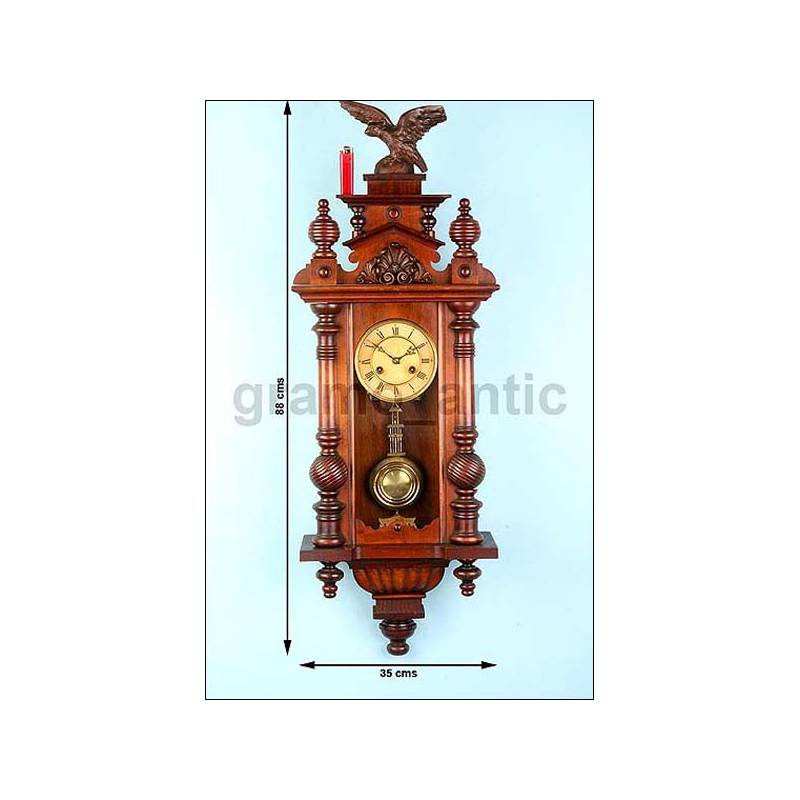 Fantastic wall clock with Junghans chime. 1890