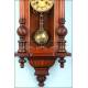 Fantastic wall clock with Junghans chime. 1890