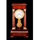 Antique Portico Mantel Clock with gilt pendulum. France 1900