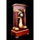 Antique Portico Mantel Clock with gilt pendulum. France 1900