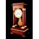 Antique Portico Mantel Clock with gilt pendulum. France 1900