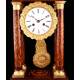 Antique Portico Mantel Clock with gilt pendulum. France 1900