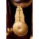 Antique Portico Mantel Clock with gilt pendulum. France 1900