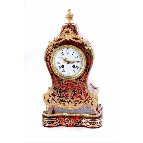 Antique Boulle Mantel Clock. France, 19th Century