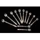 Set of oyster forks in silver. France S. XIX