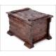 Antique Hand Carved Black Forest Style Cigar Humidor. Manufactured in the 19th Century