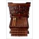 Antique Hand Carved Black Forest Style Cigar Humidor. Manufactured in the 19th Century