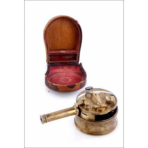 Antique William Elliott Drum Sextant. England, 1833-49