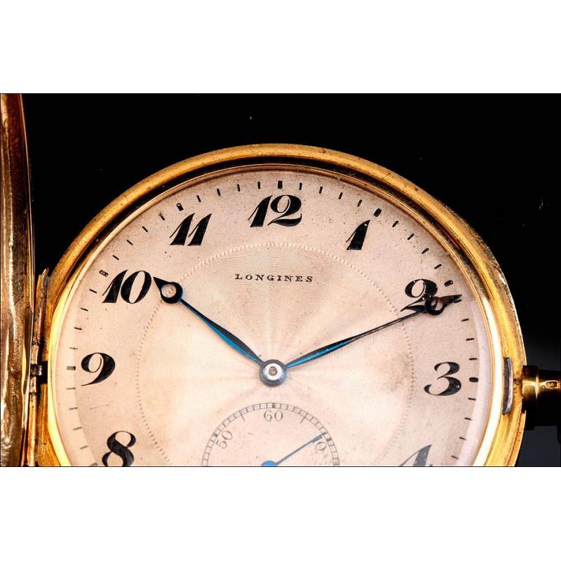 Longines Ultra Thin Pocket Watch. 18 Carat Gold. Switzerland 1915