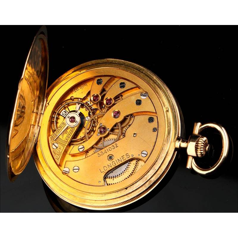 Longines Ultra Thin Pocket Watch. 18 Carat Gold. Switzerland 1915