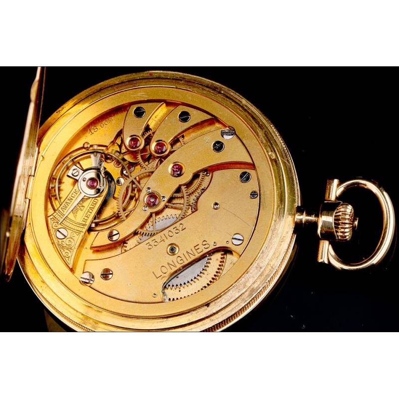 Longines Ultra Thin Pocket Watch. 18 Carat Gold. Switzerland 1915