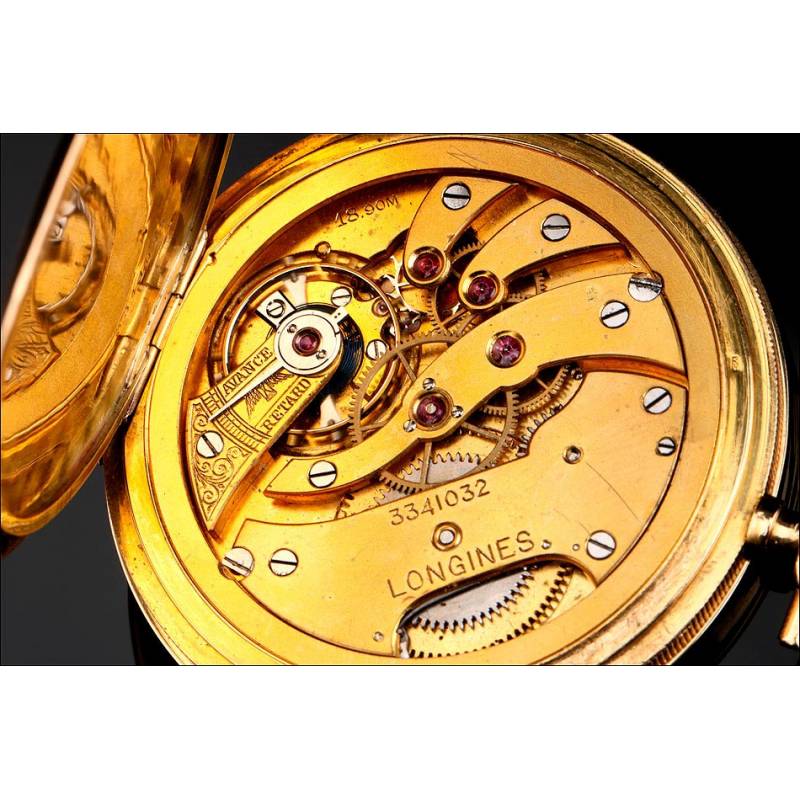 Longines Ultra Thin Pocket Watch. 18 Carat Gold. Switzerland 1915