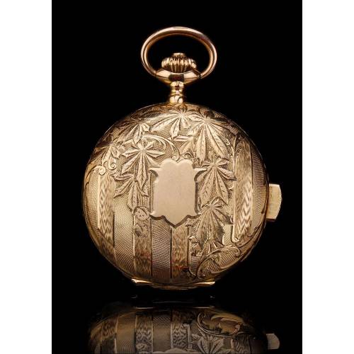 Antique 18K Gold Pocket Watch with Quarter Repeater. 1910