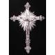 Antique Solid Silver Crucifix. Austro-Hungary. XVIII- XIX CENTURY