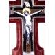 Precious Limoges Enamel Crucifix. Antique. Pps. S. XX