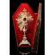 Large Antique Silver Monstrance, XIX Century.