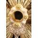 Large Antique Silver Monstrance, XIX Century.