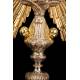 Large Antique Silver Monstrance, XIX Century.